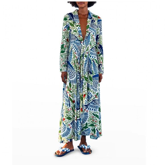 🥭FARM Rio Blue Macaw Flight Maxi Dress - Picture 3 of 14